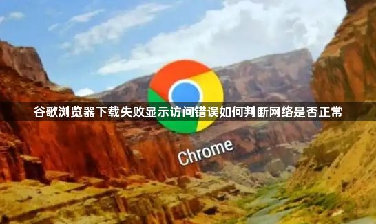 谷歌浏览器下载失败显示访问错误如何判断网络是否正常1