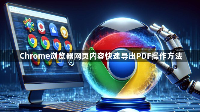 Chrome浏览器网页内容快速导出PDF操作方法1