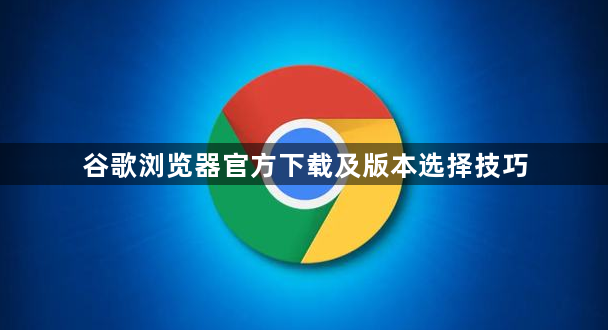 谷歌浏览器官方下载及版本选择技巧1