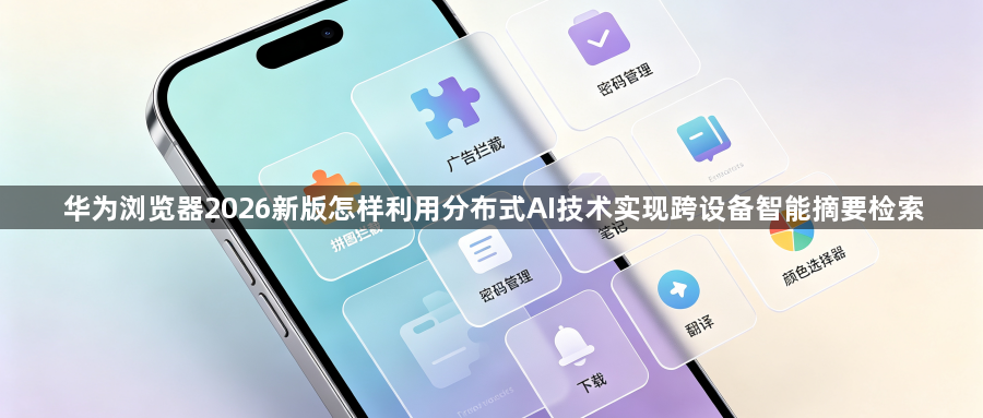 华为浏览器2026新版怎样利用分布式AI技术实现跨设备智能摘要检索1