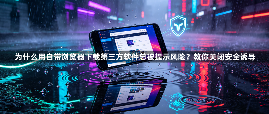 为什么用自带浏览器下载第三方软件总被提示风险?教你关闭安全诱导1
