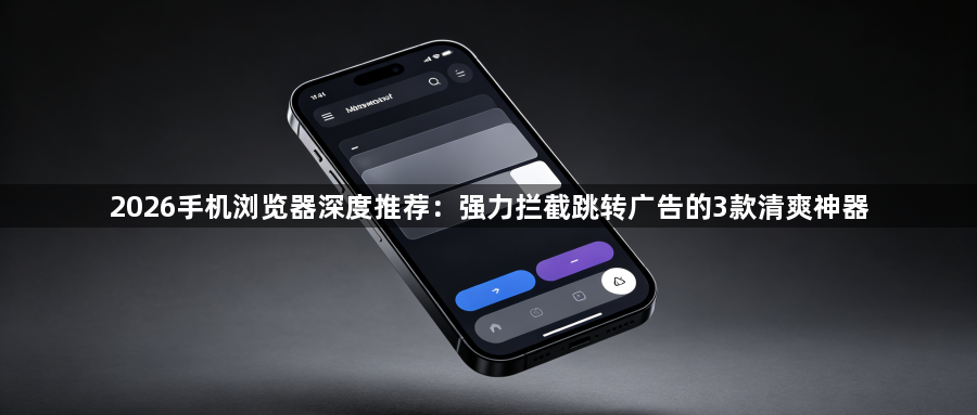 2026手机浏览器深度推荐：强力拦截跳转广告的3款清爽神器1