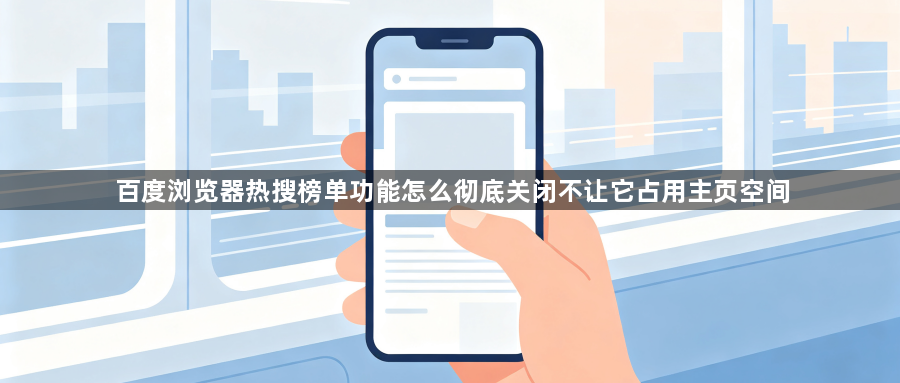 百度浏览器热搜榜单功能怎么彻底关闭不让它占用主页空间1