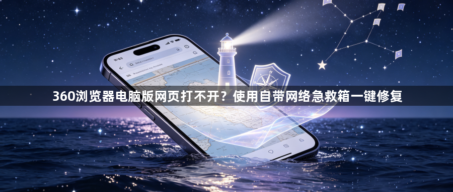 360浏览器电脑版网页打不开?使用自带网络急救箱一键修复1