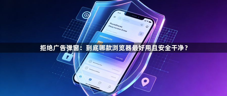 拒绝广告弹窗:到底哪款浏览器最好用且安全干净?1