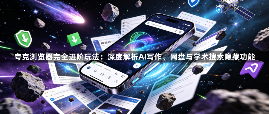 夸克浏览器完全进阶玩法:深度解析AI写作、网盘与学术搜索隐藏功能1