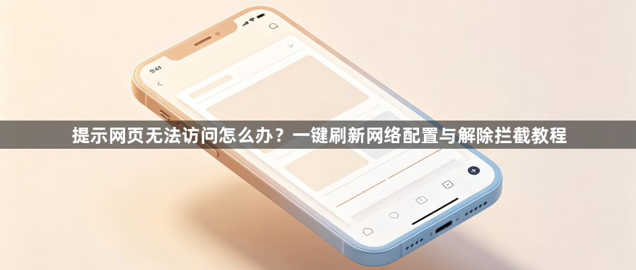 提示网页无法访问怎么办?一键刷新网络配置与解除拦截教程1
