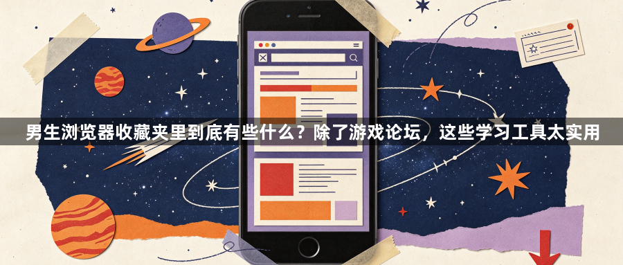 男生浏览器收藏夹里到底有些什么?除了游戏论坛,这些学习工具太实用1