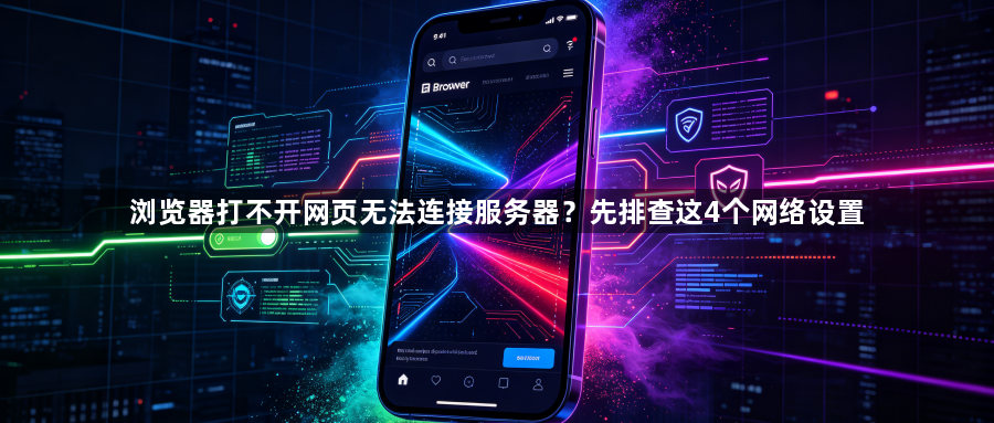 浏览器打不开网页无法连接服务器?先排查这4个网络设置1