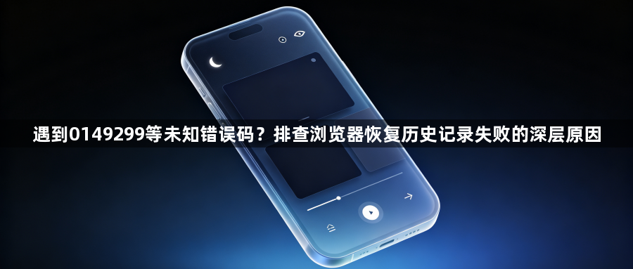 遇到0149299等未知错误码？排查浏览器恢复历史记录失败的深层原因1