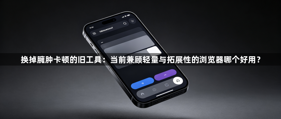 换掉臃肿卡顿的旧工具:当前兼顾轻量与拓展性的浏览器哪个好用?1