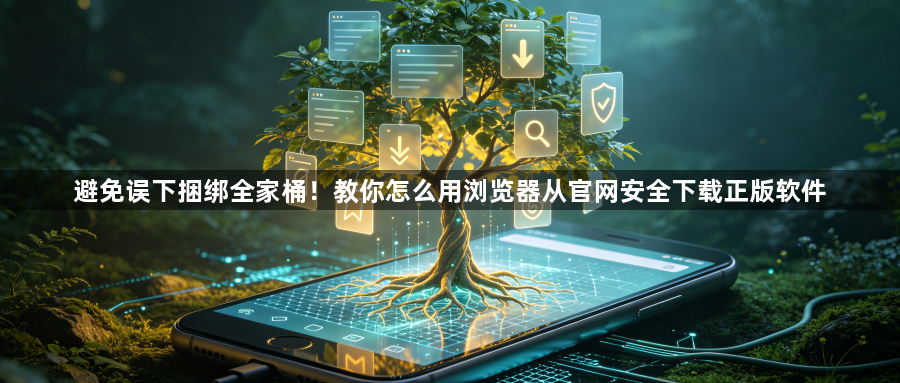 避免误下捆绑全家桶!教你怎么用浏览器从官网安全下载正版软件1