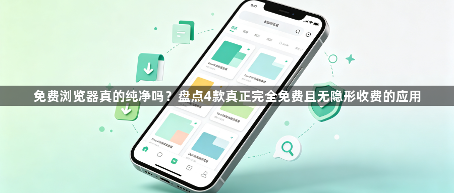 免费浏览器真的纯净吗?盘点4款真正完全免费且无隐形收费的应用1