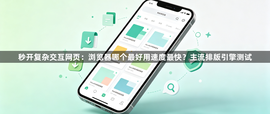 秒开复杂交互网页：浏览器哪个最好用速度最快？主流排版引擎测试1